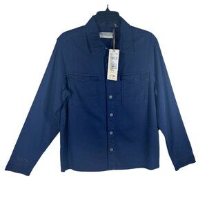 Blend Button-Up Shirt Men's Size Small Navy Blue Long Sleeve NEW